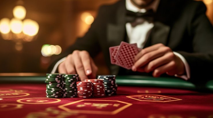 Tampilan layar Lightning Dice menunjukkan taruhan, riwayat putaran, dan informasi dealer